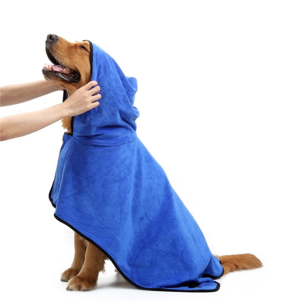 Dog Towel with Hood & Waist Belt