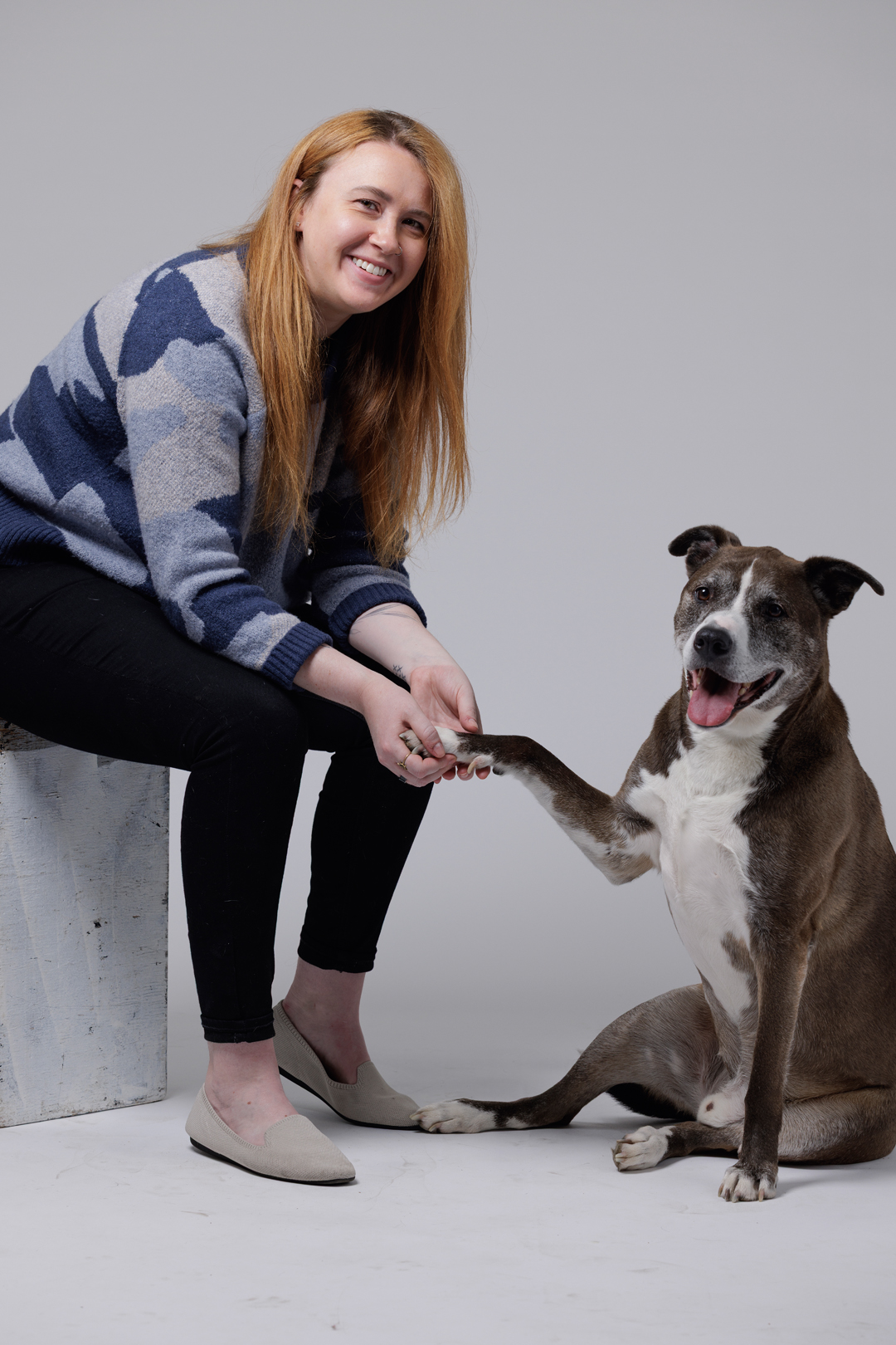 dog-friendly portrait session with their person